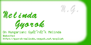 melinda gyorok business card